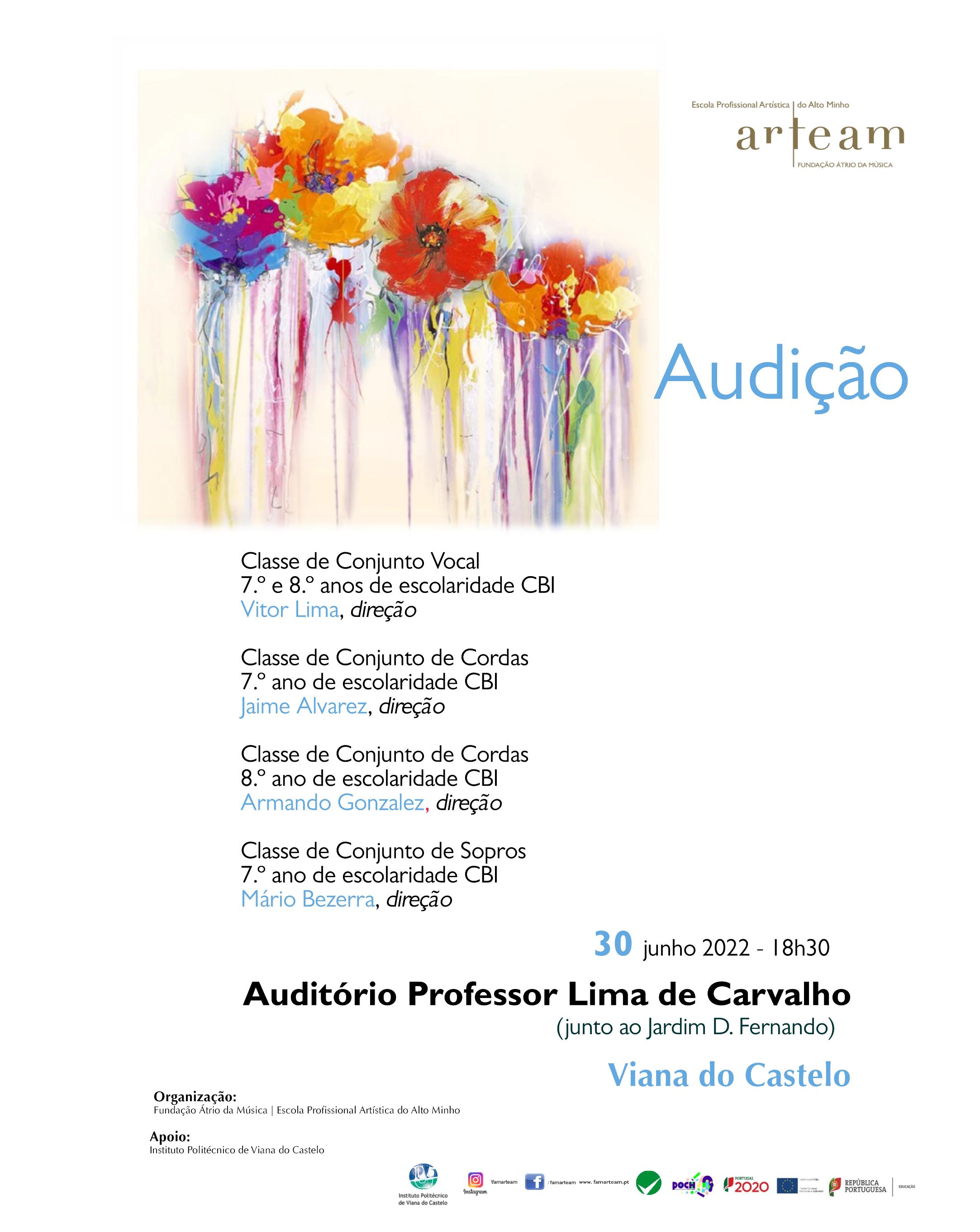Classes de Conjunto ARTEAM em audição Junho 2022