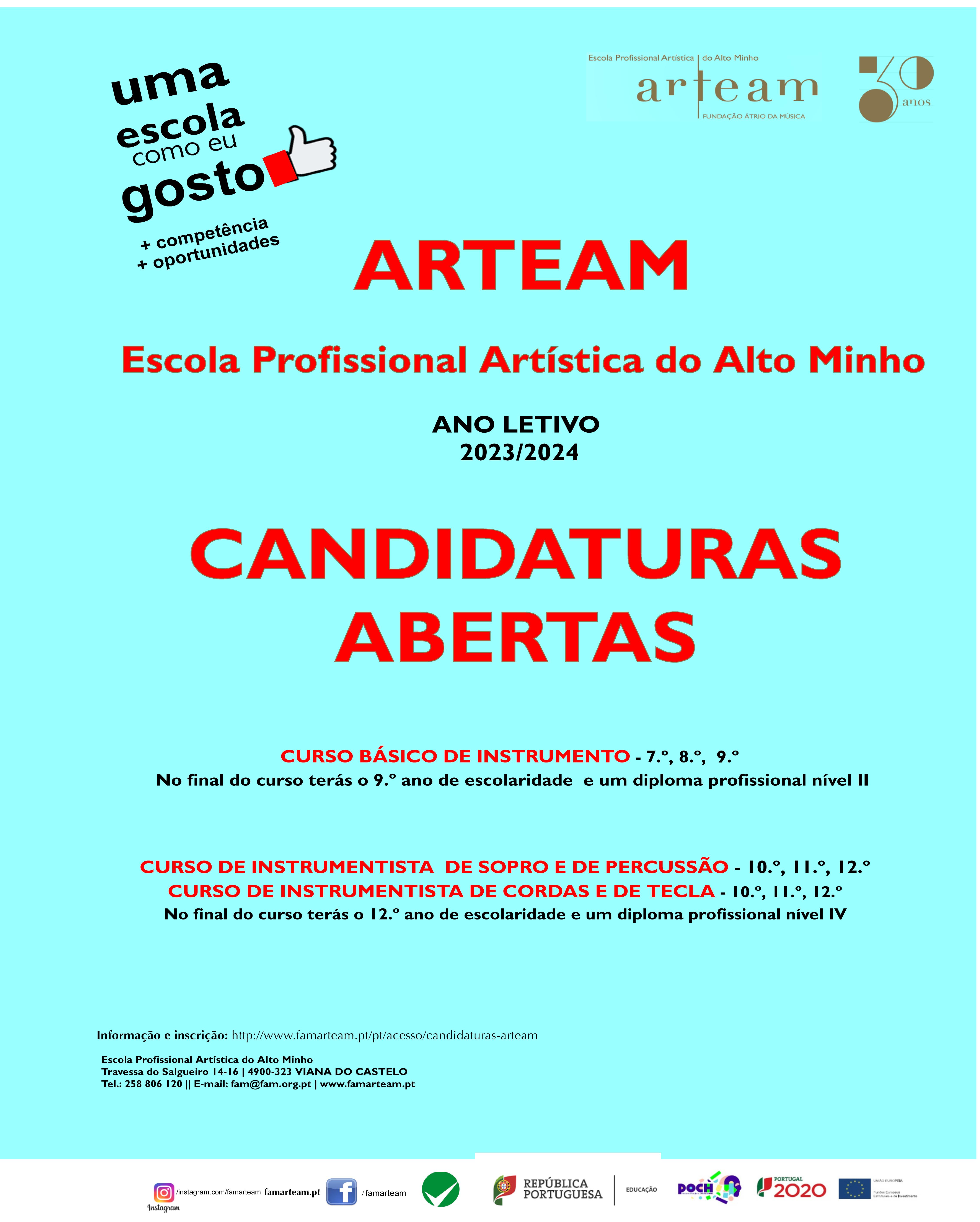 CANDIDATURAS ABERTAS