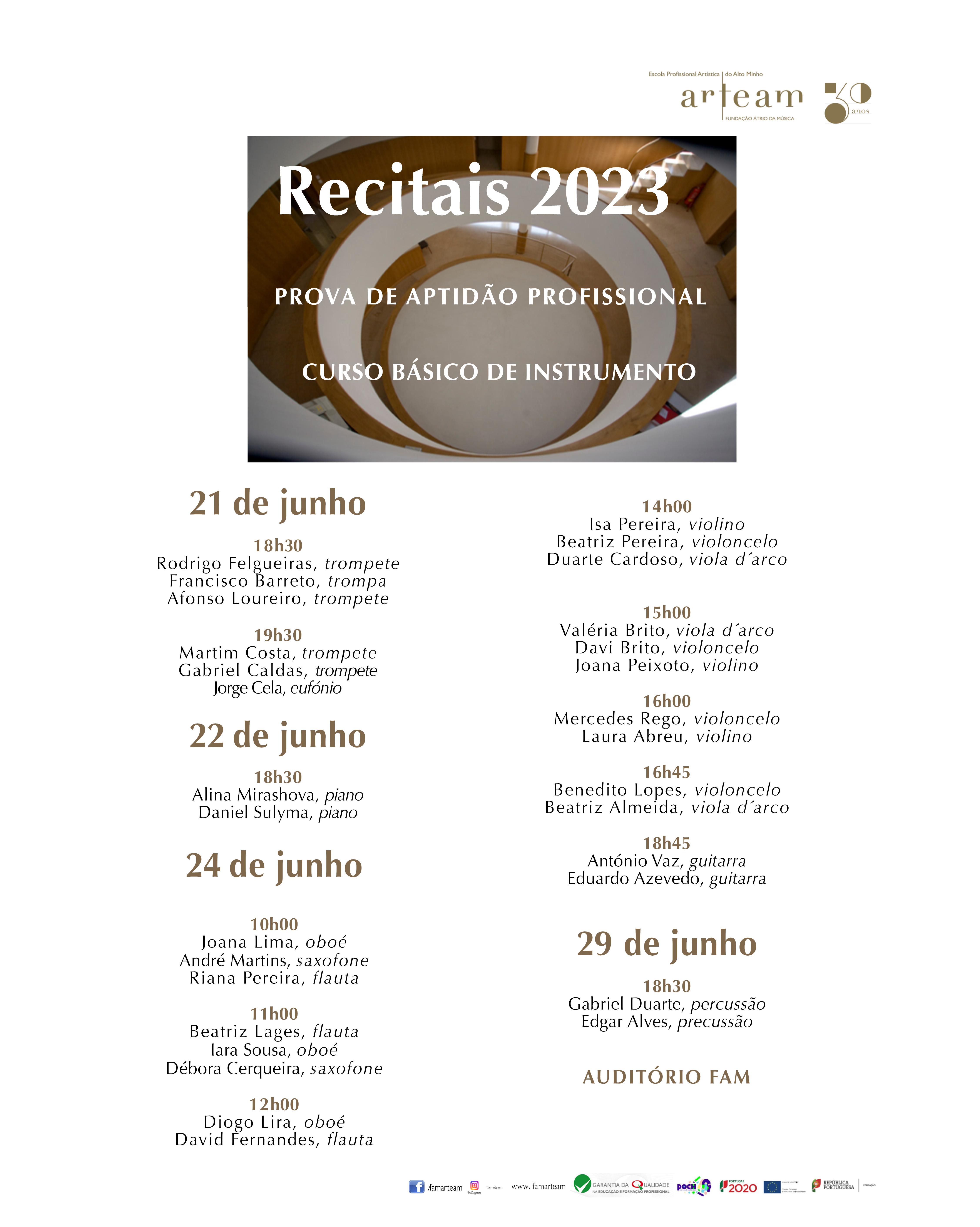 RECITAIS PAP CBI 2023