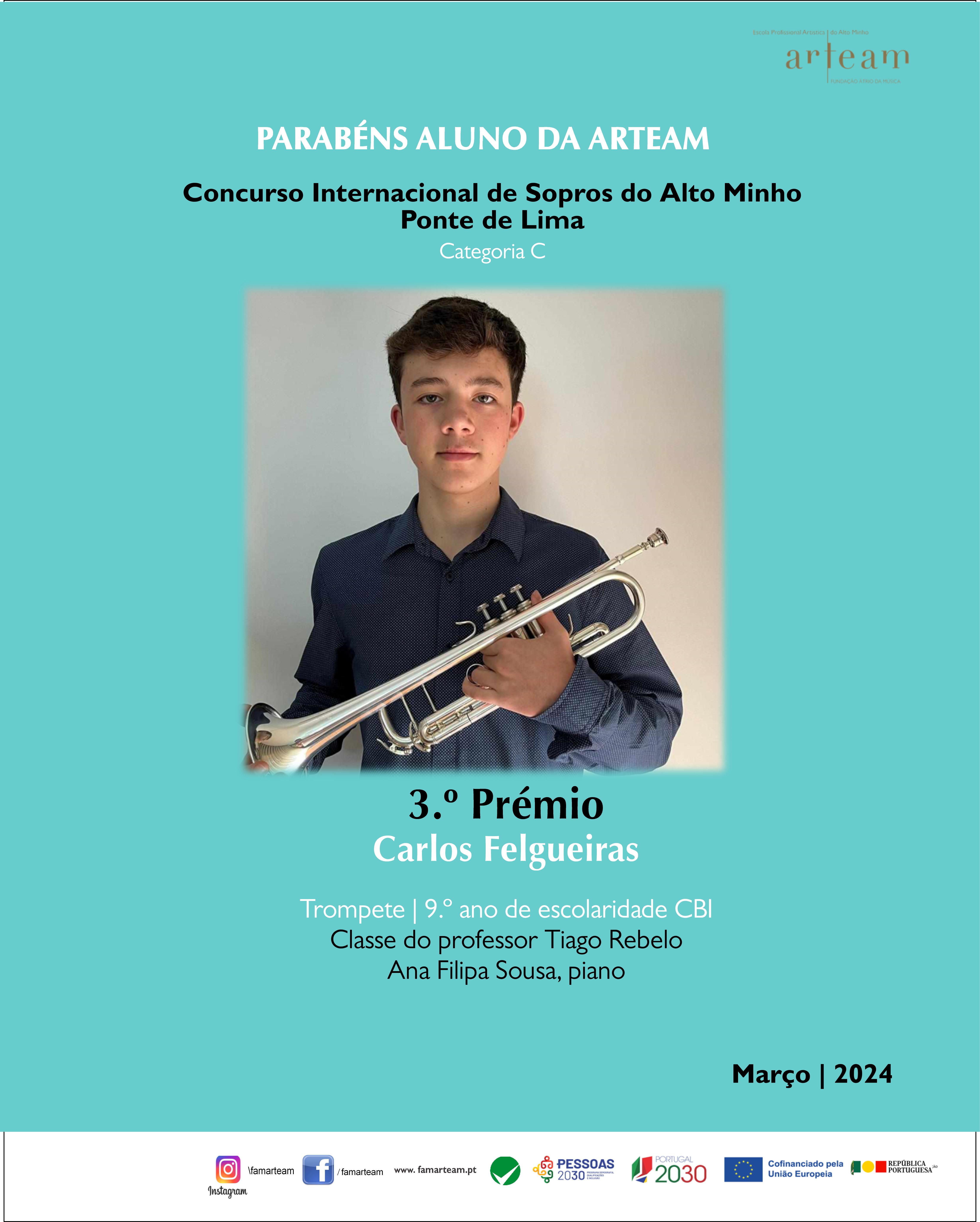 Aluno laureado em Ponte de Lima