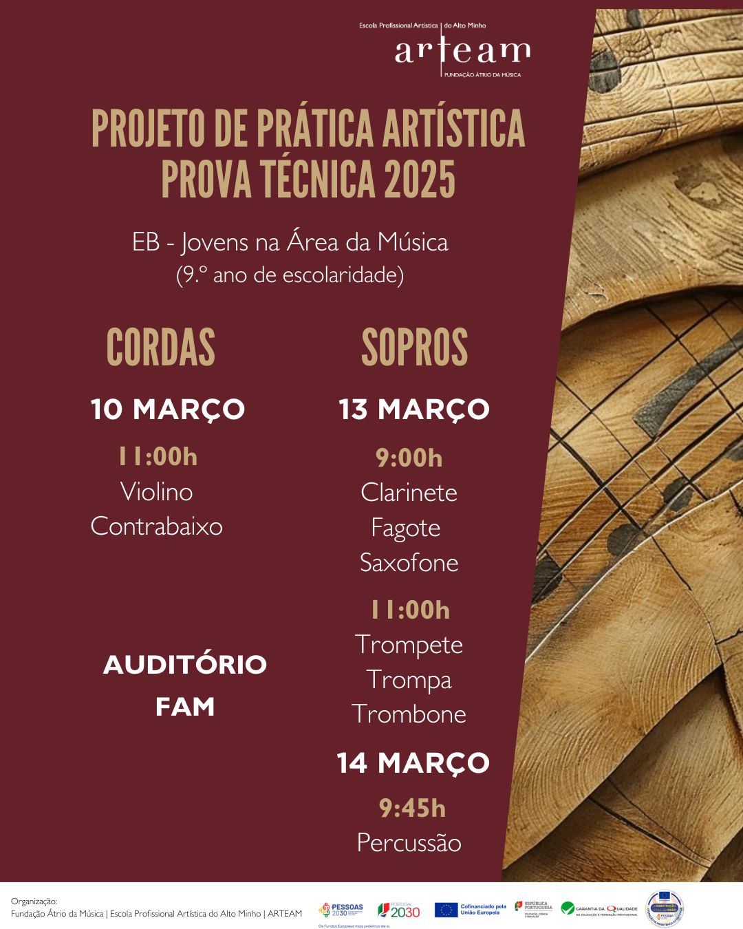 Projeto de Prática Artística - 9.° ano ARTEAM