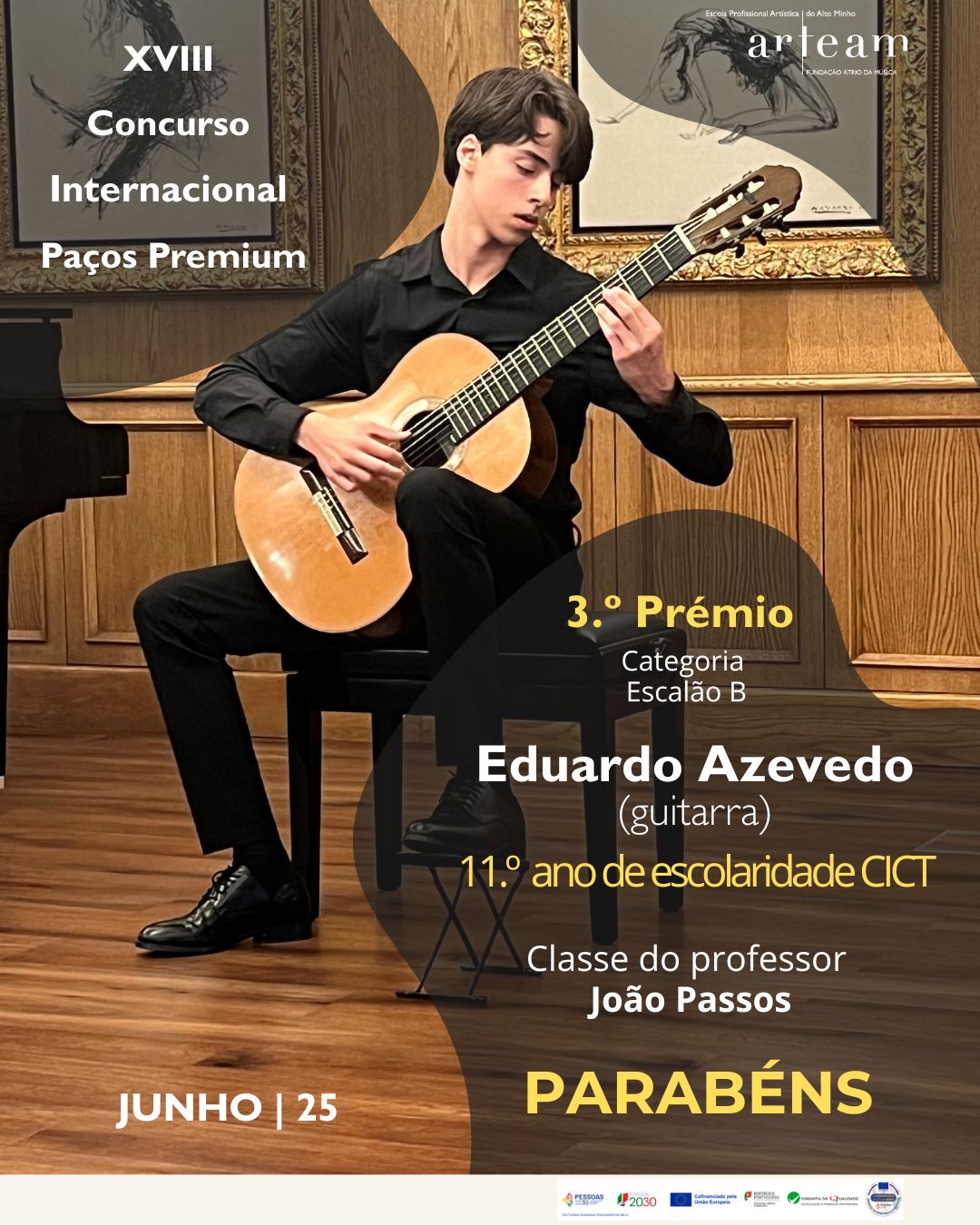 Parabéns ao aluno Eduardo Azevedo