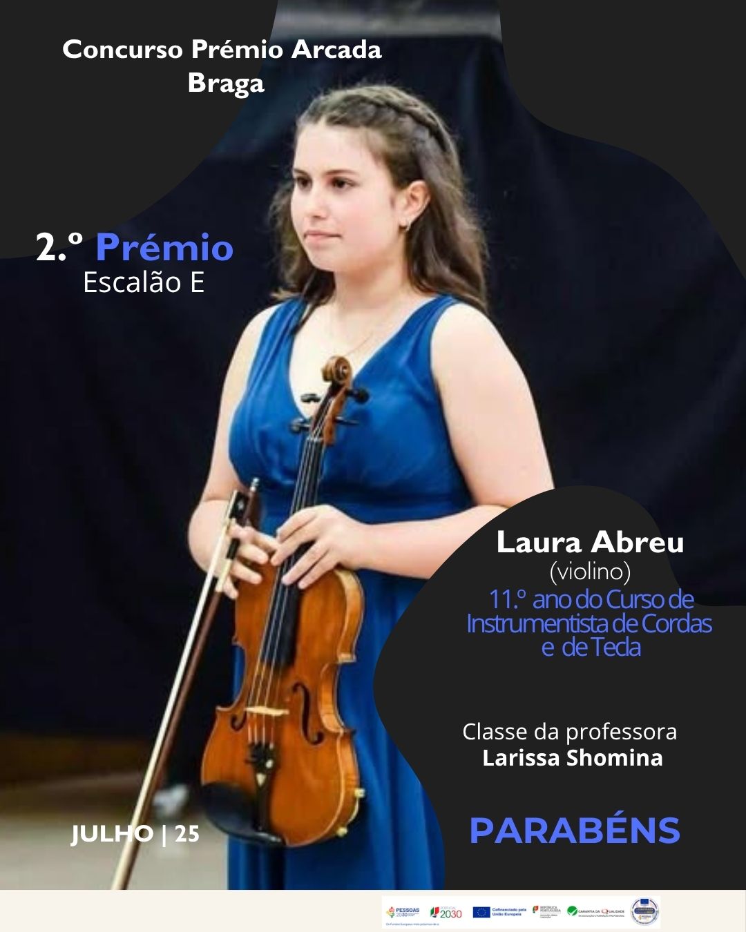 Parabéns à aluna Laura Abreu