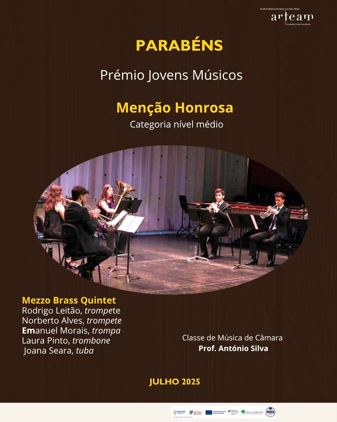 Mezzo Brass Quintet no Prémio Jovens Músicos