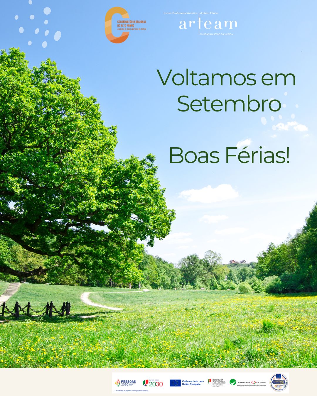 BOAS FÉRIAS - VOLTAMOS EM SETEMBRO!