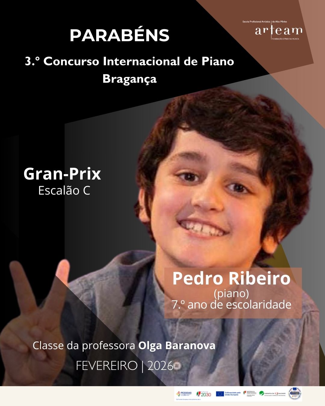 Parabéns ao jovem pianista Pedro Ribeiro