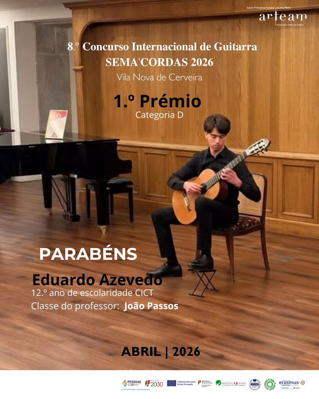 Alunos ARTEAM conquistam prémios em Vila Nova de Cerveira.