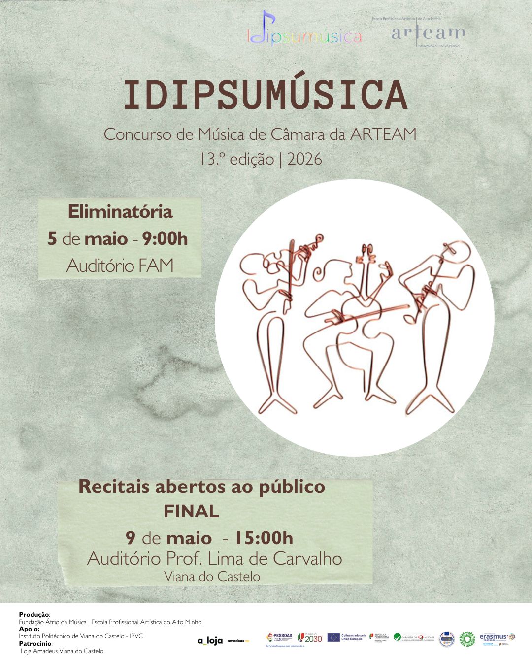 IDIPSUMÚSICA – 13.ª Edição do Concurso de Música de Câmara ARTEAM